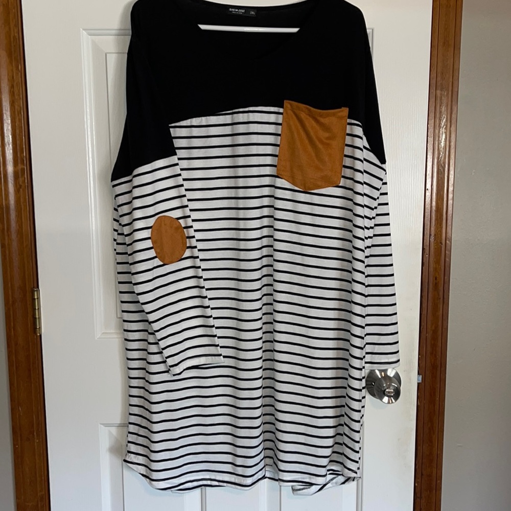 Shien Curve long sleeve t-shirt dress